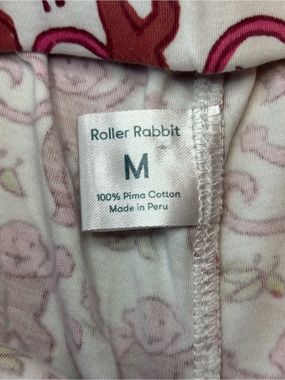 Roller Rabbit monkey print two piece set. Medium. 100% Pima cotton